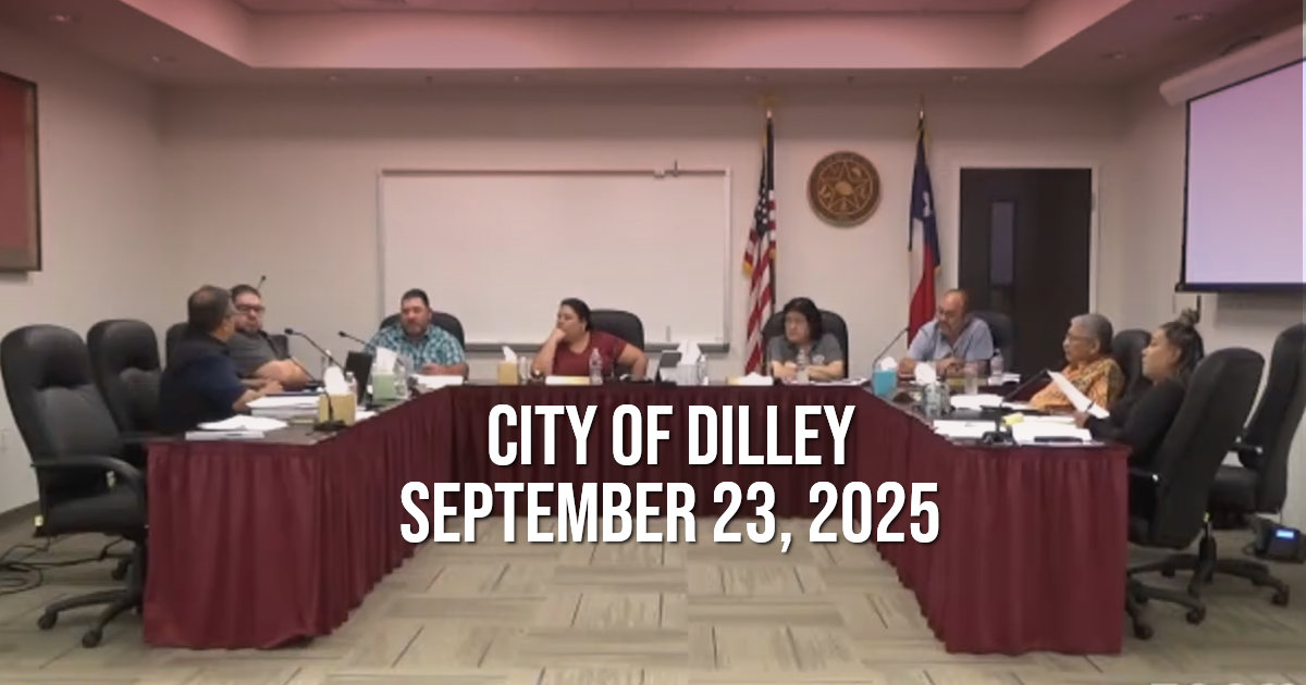 Dilley City Council — September 23, 2025: Budget Adoption, Solid Waste Rates, Prison Repairs